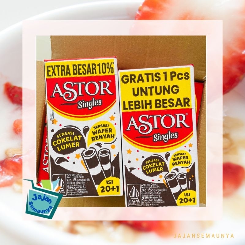 

Astor singles 21 pcs x 15.5 gr (kemasan baru)