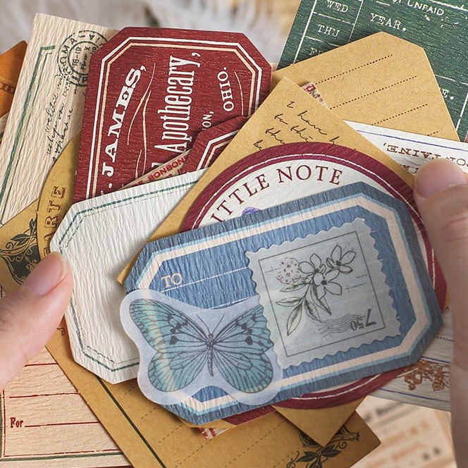 

FG2 6pcs ephemera kit mini journal kit scrapbook paper aesthetic