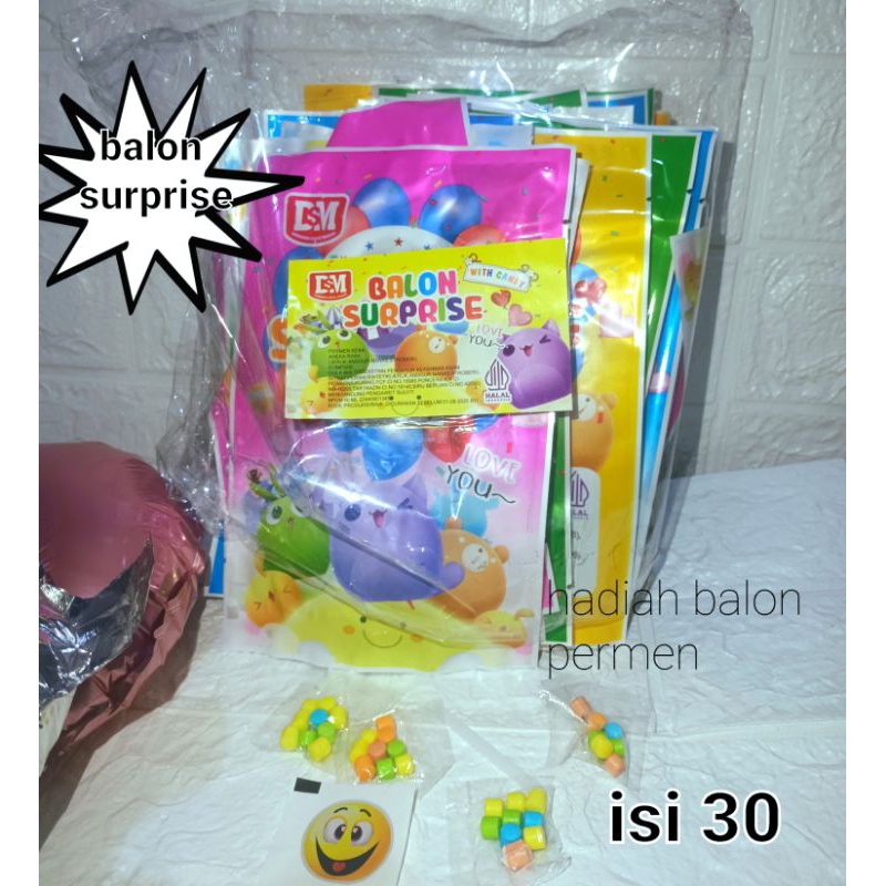 

permen dan jelly BALON surprise isi 30 pcs per pak