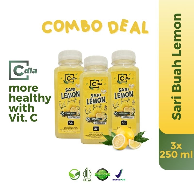 

Cdia Sari Lemon 250 ml (Combo Deal Get 3)