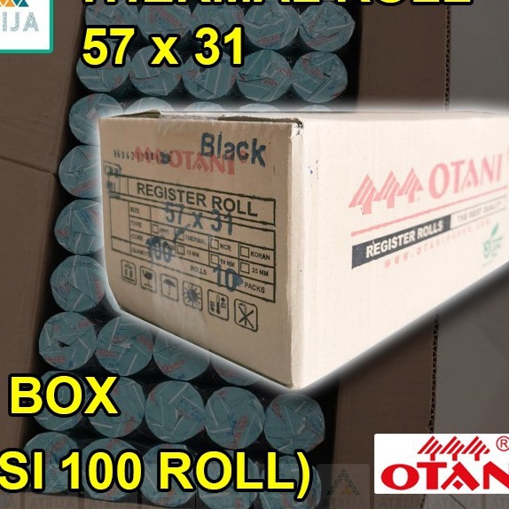 

FG2 1 BOX Thermal Paper Roll OTANI 57x31 57x3 58x3 Coreless Kertas Thermal Kertas Struk Kasir