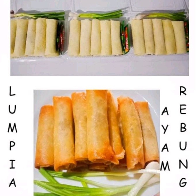 

Lumpia ayam rebung isi 10