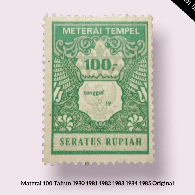 

KI3 Materai Tempel 1 Rupiah Tahun 198 1981 1982 1983 1984 1985