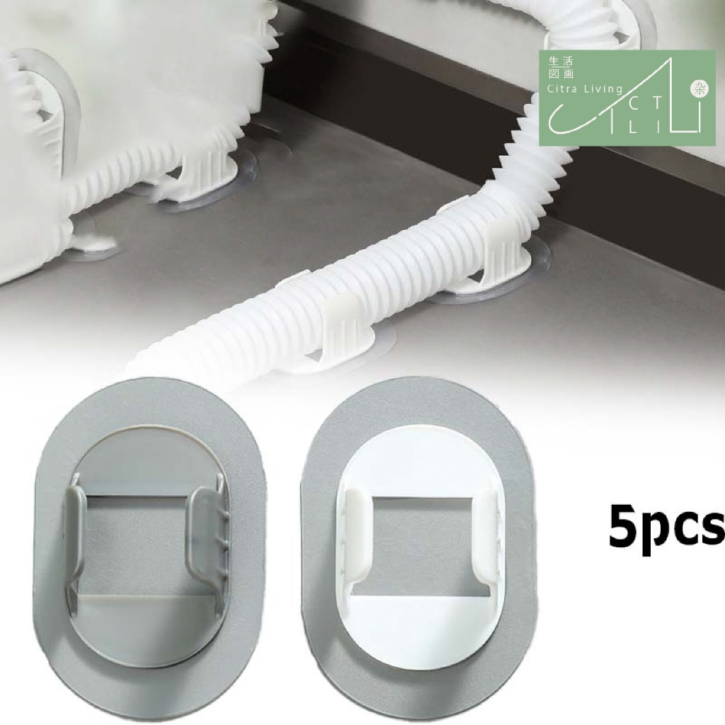 PVC Pipa Klem Clamp Tempelan Dinding Penjepit Selang/Braket Pipa Pembuangan Mesin Cuci