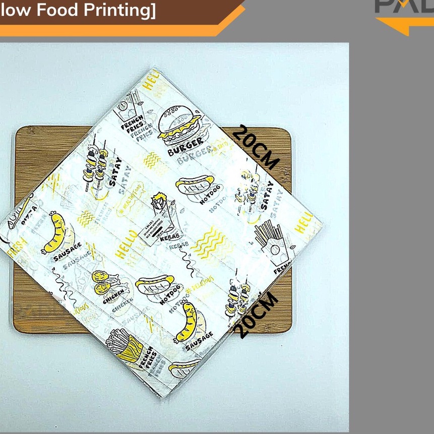 

FG2 1 Pcs Kertas Nasi Laminasi 2X2 cm Motif Printing Anti Lengket