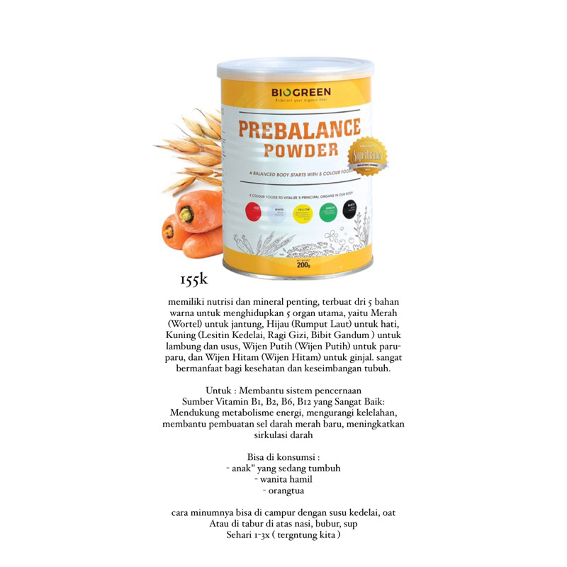 

BIOGREEN PREBALANCE POWDER