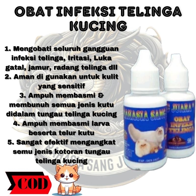VITAMIN KUCING OBAT INFEKSI TELINGA KUCING 30ML