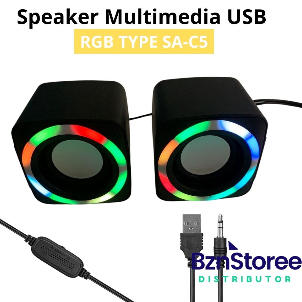SPESIAL Speaker 2 Komputer  Laptop Multimedia Lampu LED  Speaker Gaming Laptop Komputer L99 Led Rgb 