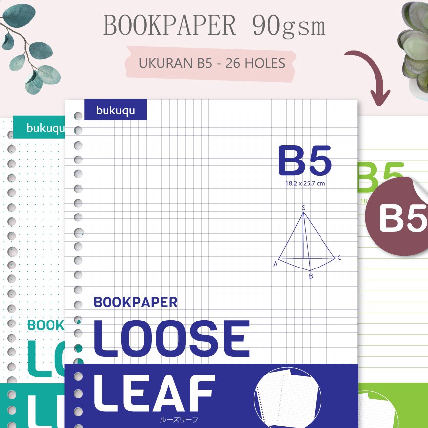 

Terbatas Loose leaf B5 Bookpaper 9 gsm Kertas Binder