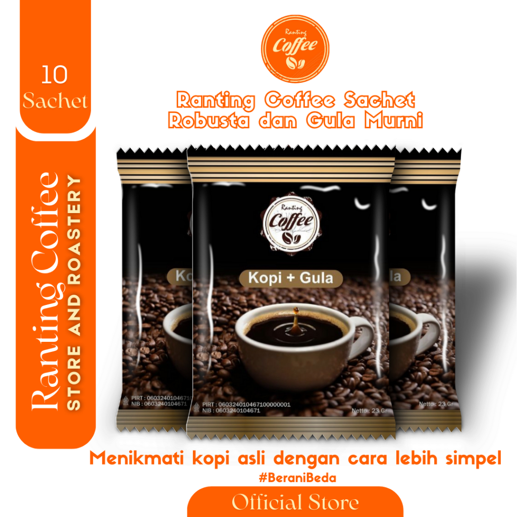 

Kopi Ranting Sachet, kopi murni kemasan sachet, kopi instan sehat