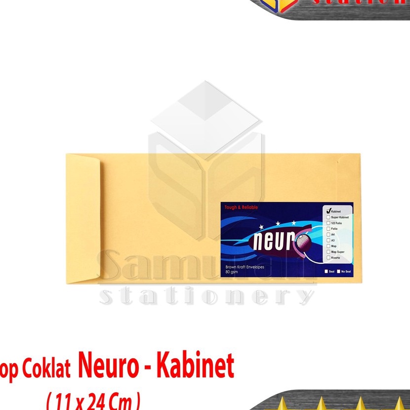

KP8 Amplop Kertas Coklat Polos Neuro Ukuran Kabinet Envelope Cabinet 11 x 24 cm Gaji Kop Surat