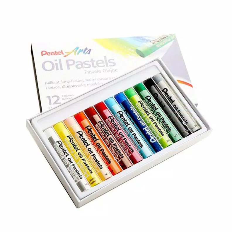

TERMURAH Crayon Pentel Arts Oil Pastel 12 Warna Colour
