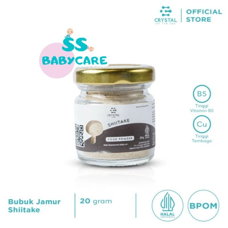 

Crystal Farm Shiitake Food Powder MPASI - Bubuk Jamur Shiitake - Bumbu Kaldu MPASI Non MSG