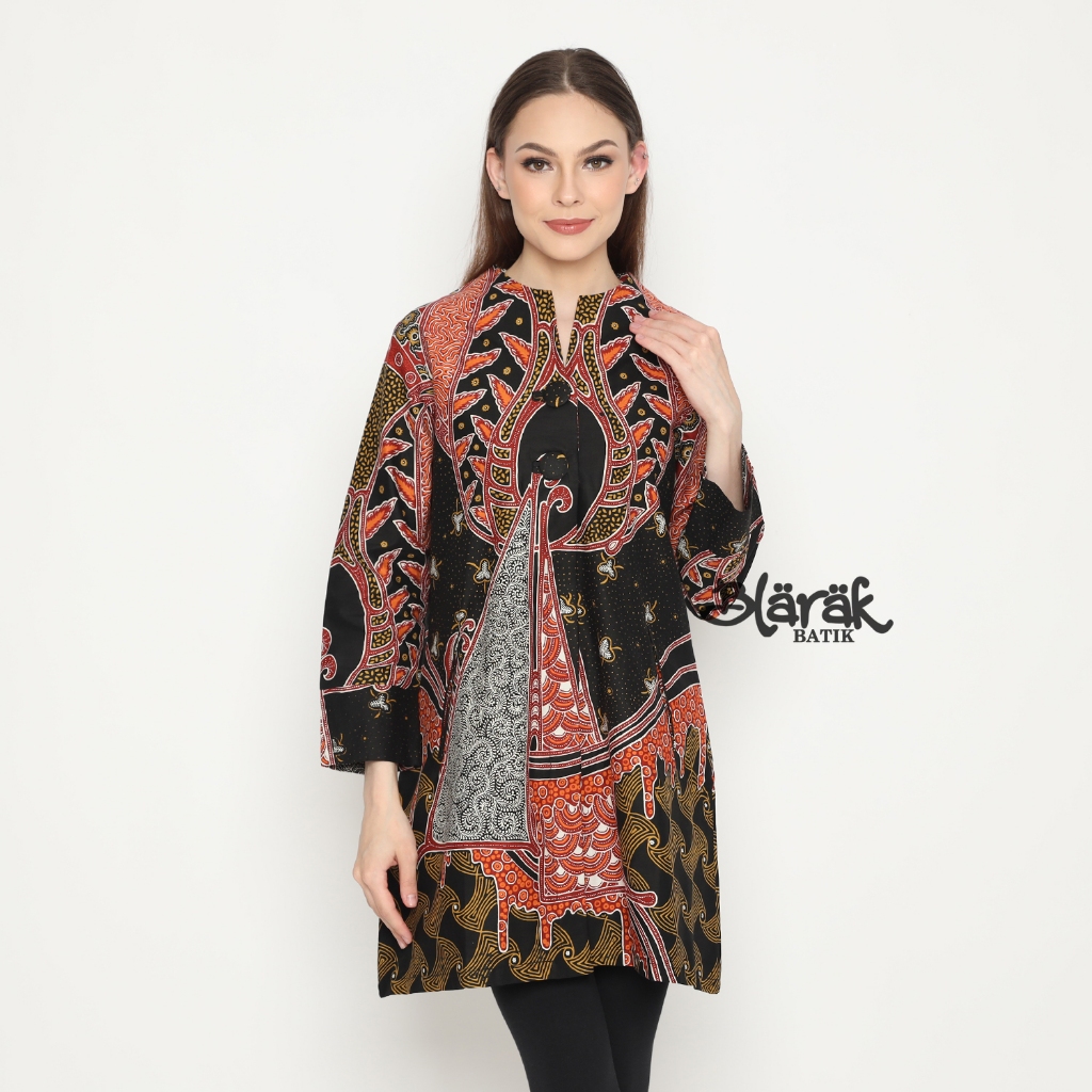 Tunik Batik Wanita Premium Modern Motif Nararya Blarak Batik Pekalongan