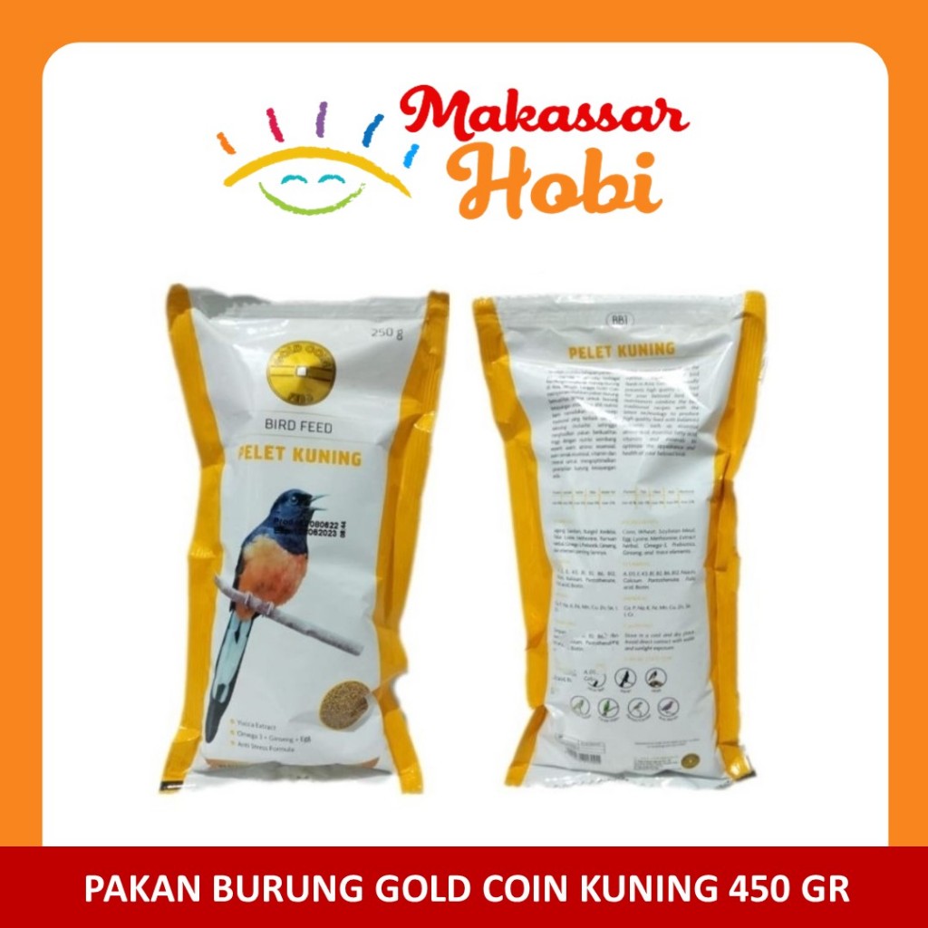 Pakan Makanan Burung Anis Kacer Murai Royal Gold Coin Goldcoin Kuning