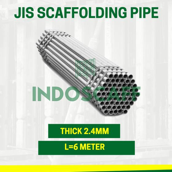 Pipa Scaffolding Galvanis Jis 1,5 Inch, Tebal 2,4Mm, Panjang 6M