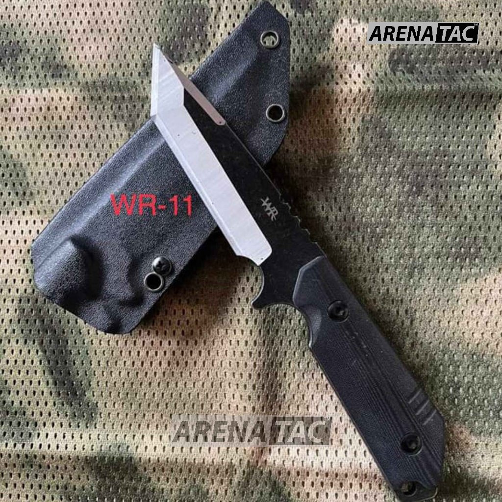Arenatac - Pisau Tactical Kydex WR 11 / Pisau WR Tactical Outdoor + Holster Dan Teklock