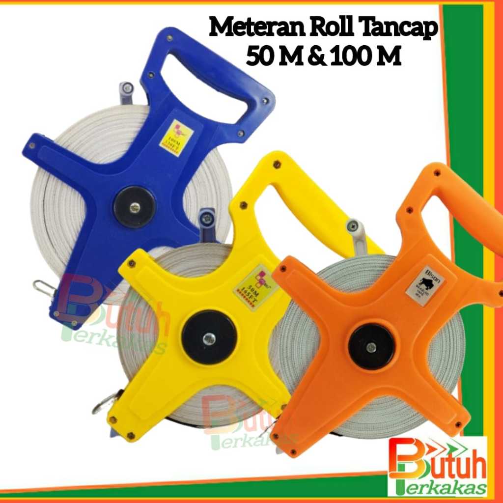 Meteran Roll T Meteran 50 M Meteran 100 M Meteran Tancap