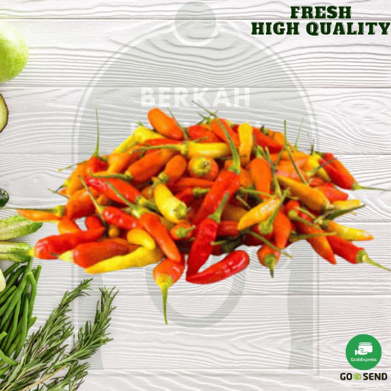 

Cabe rawit merah ori segar pilihan (1000gr)