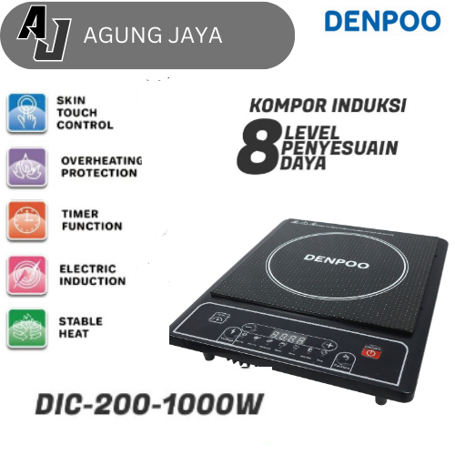 KOMPOR INDUKSI LISTRIK/ KOMPOR LISTRIK DENPOO DIC 200-1000