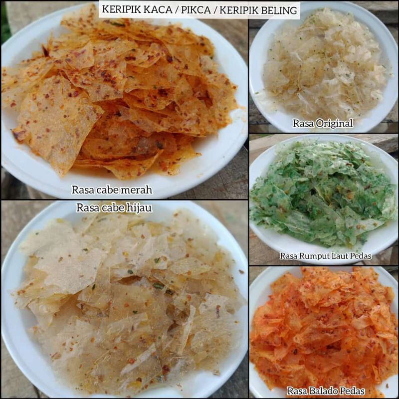 

Keripik kaca kemasan 250gram