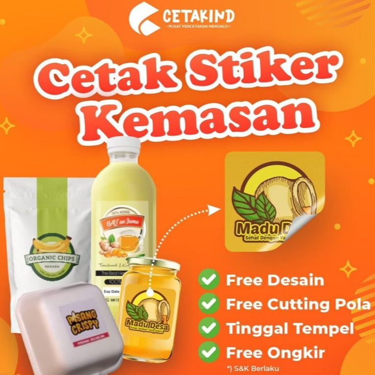 

CETAK A3+ STIKER CROMO KISS CUT| STIKER LABEL KEMASAN | PRINT A3+