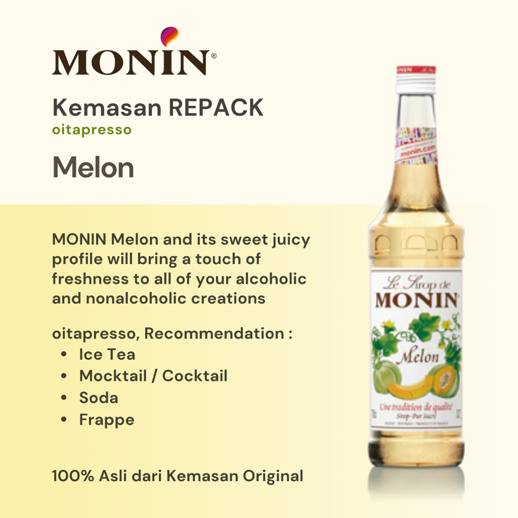 

REPACK - Monin Melon Syrup [100] g