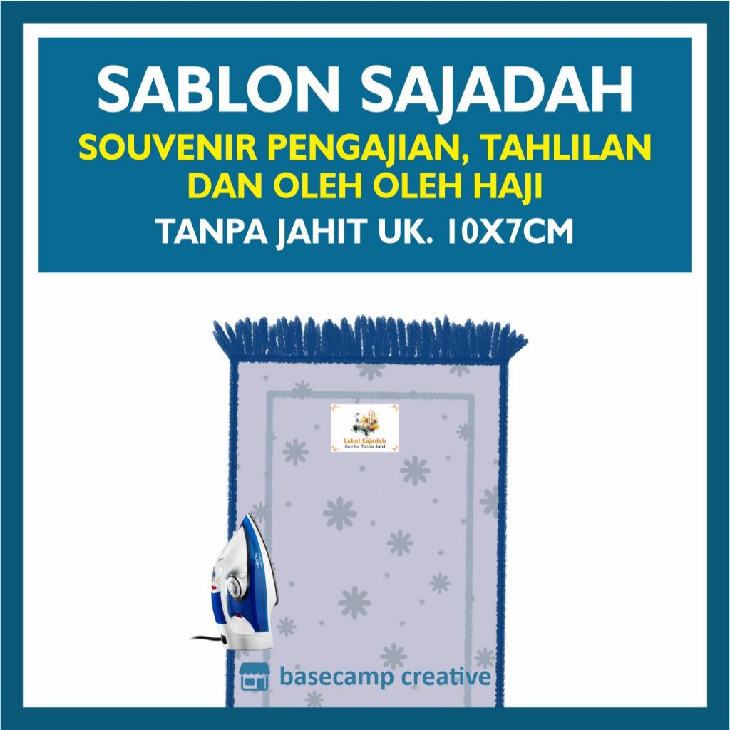 Sablon Nama Sajadah & Sarung - Souvenir Pengajian Tahlilan | Oleh Oleh Haji Umroh