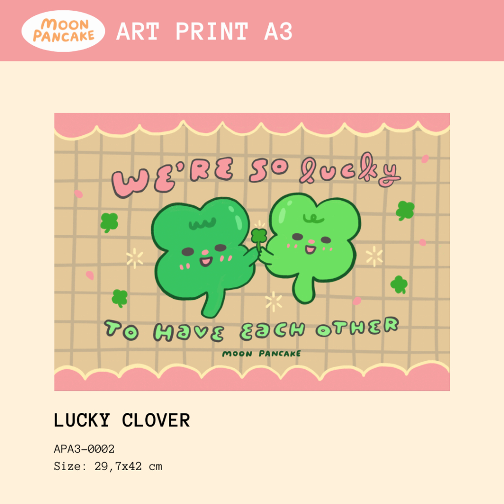 

Moon Pancake Poster Art Print A3 - Lucky Clover