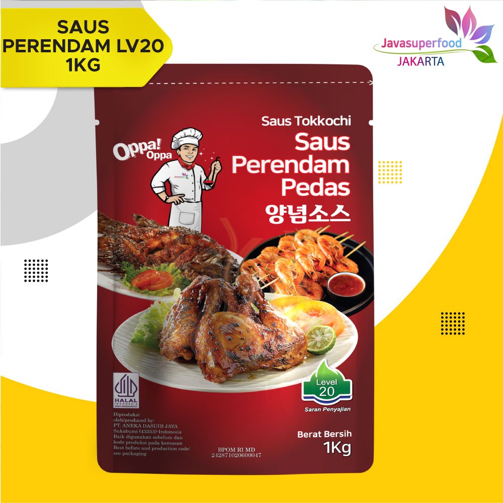 

Saus Perendam Pedas Tokkochi Saus Buldak Pedas 1Kg Level 20 Oppa-Oppa