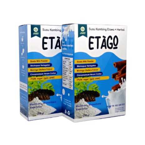 

ETAGO/ susu kambing etawa PREMIUM + HERBAL DENGAN GULA AREN / isi 10 sachet