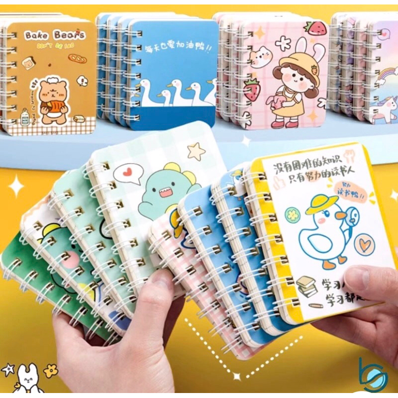 

(Random) Buku Catatan Kecil Motif Ukuran A7/Mini Notebook A7 Motif Lucu Buku Ring