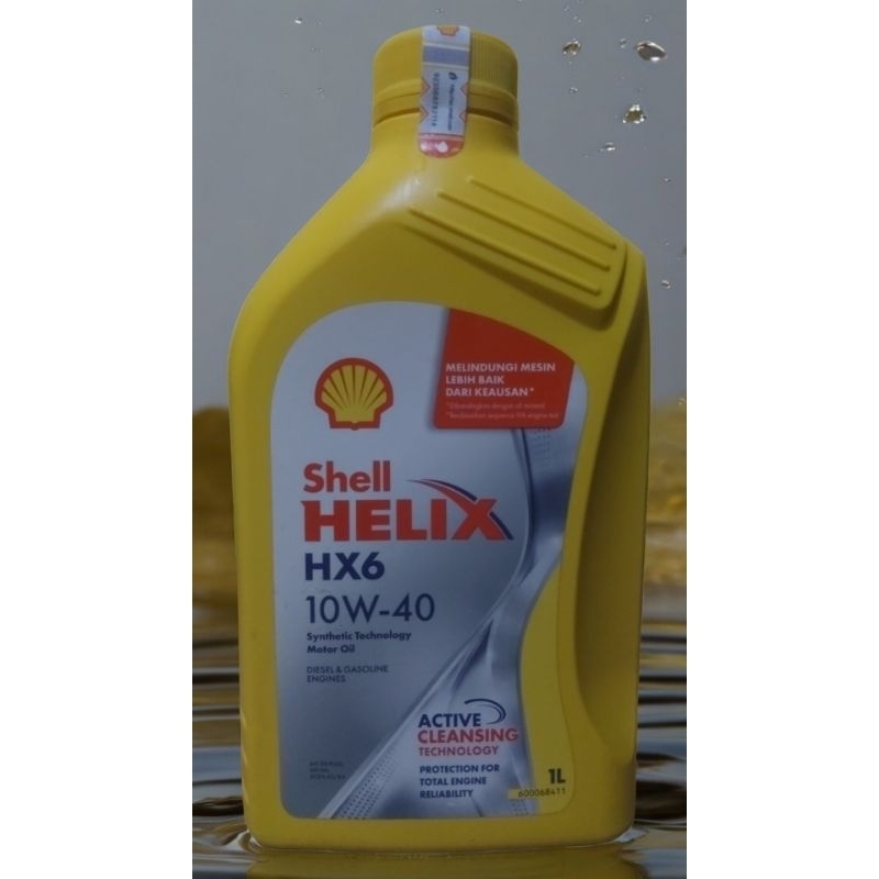 SHELL HELIX HX6 10W-40 1 L | BARCODE HIJAU ORIGINAL | OLI SHELL | OLI MOBIL