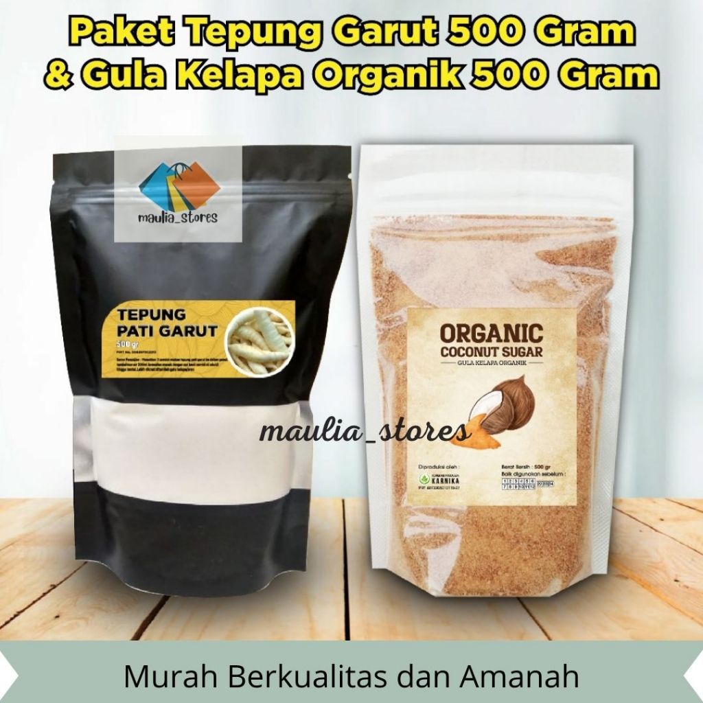 

Paket Tepung Pati Garut Irut 500 gr & Gula Kelapa Organik 500 gr