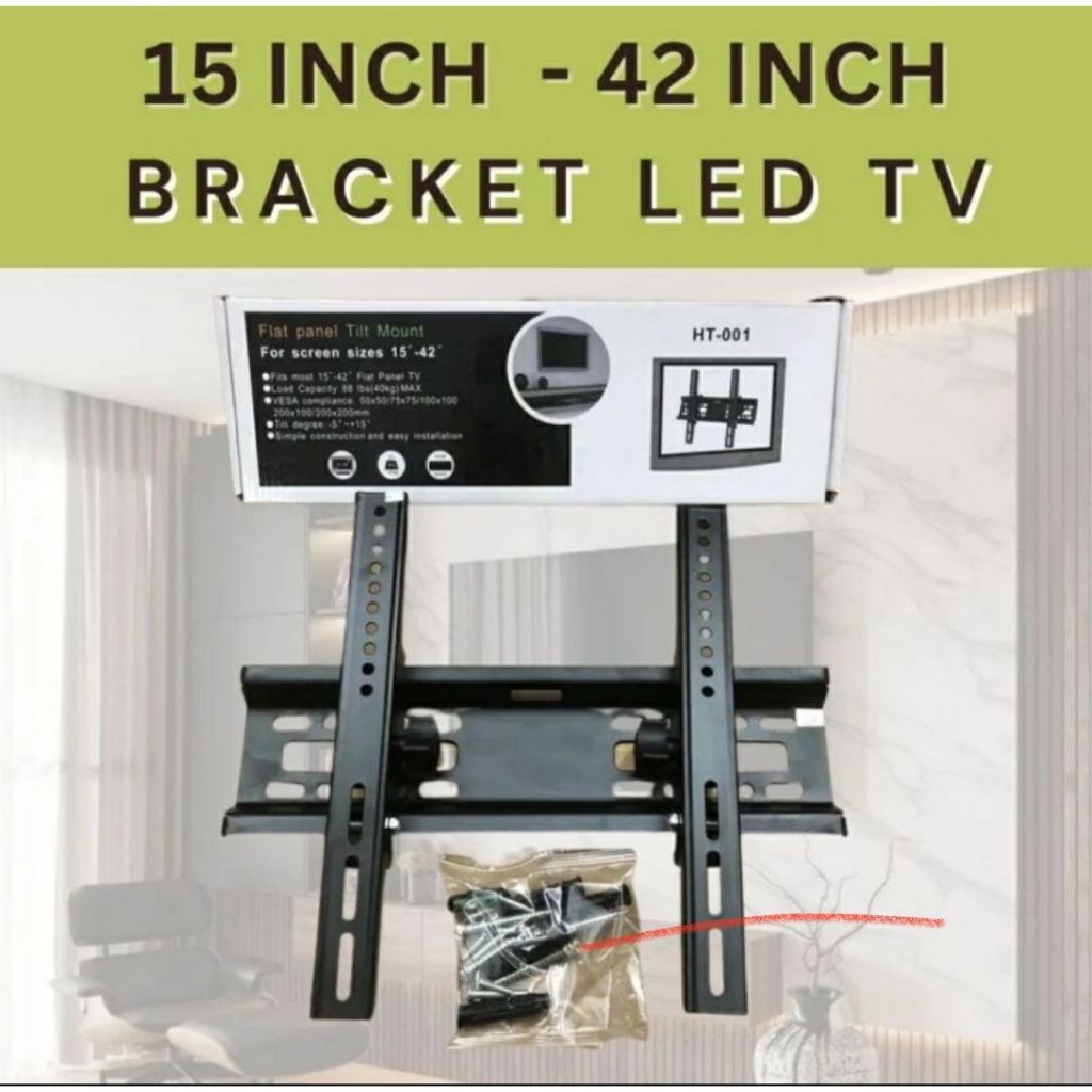 Bracket led tv / breket led tv / stand holder tv HT-001 15 inch-42 inch