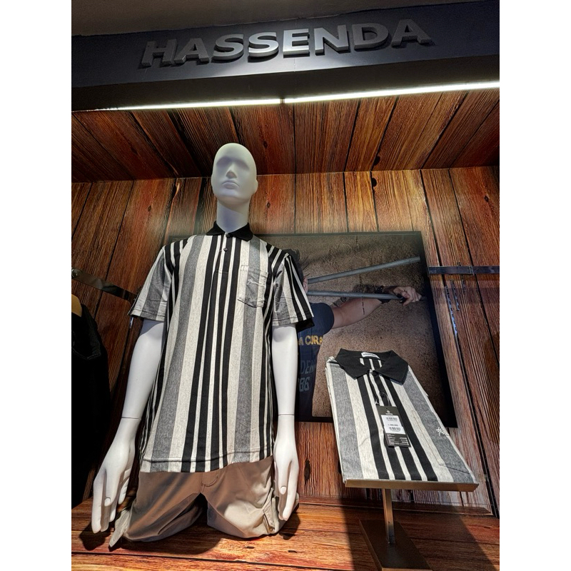 [ORIGINAL] KAOS POLO COWOK GARIS VERTICAL BRAND HASSENDA | TSIRT POLO HASSENDA PRIA