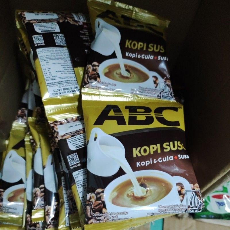 

kopi abc susu - kopi susu - kopi dan gula + susu - net 30g