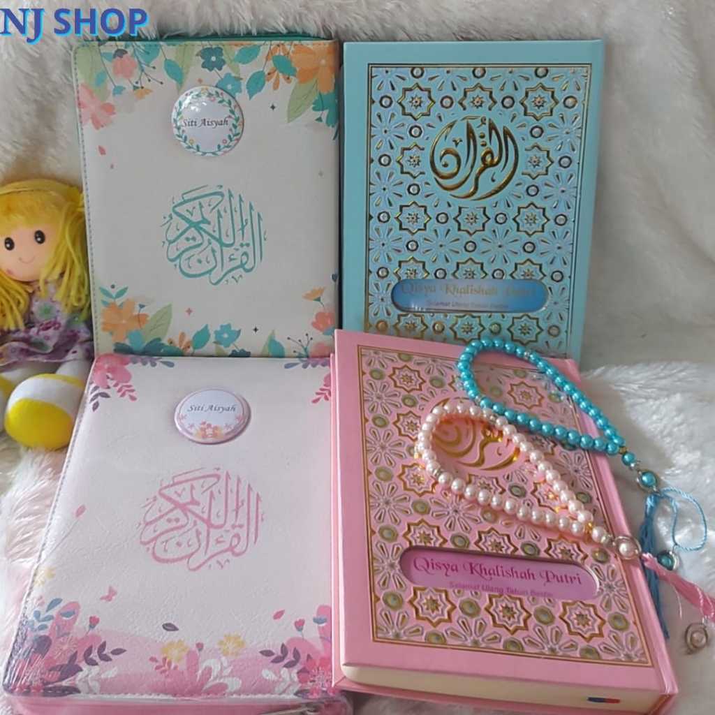 Al-Quran A5 Hologram dan Al-Quran Kaleb  Dompet Sleting  A5/A6 Resleting - A5 Quran Custom Nama Eksk