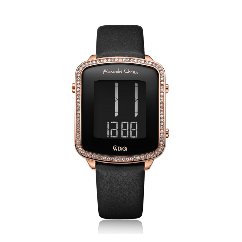 [GIFT SET] Jam Tangan Wanita AC 9380 LHR Digital Dial Kotak Ring Mata | Jam Tangan Kotak digital