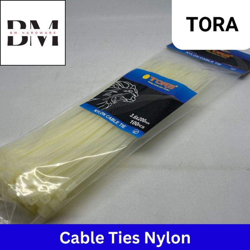 

Cable Ties Nylon TORA 3.6 X 200mm [ 20 cm ] (100pcs)