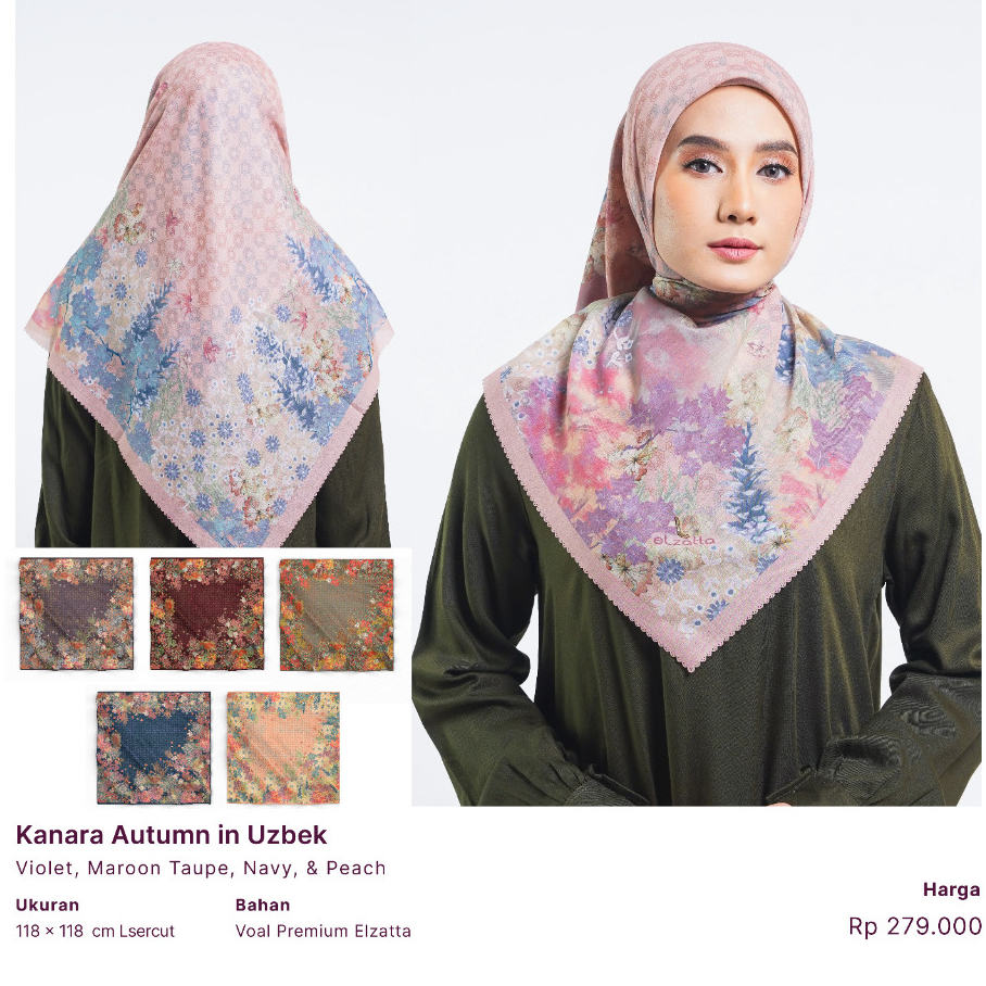Kanara Premium Autumn In Uzbek Scarf Premium Elzatta