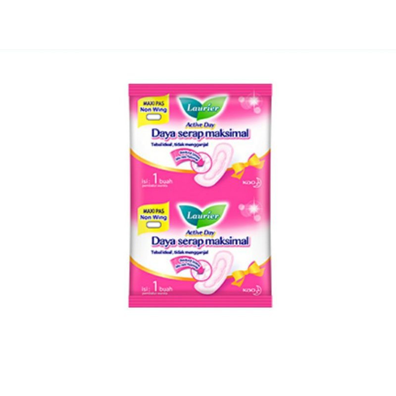 Laurier Active Day X-tra Maxi Non Wing Renceng/ 1 Renceng isi 10-