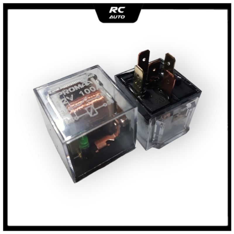 Relay Kaki 5 / 5 Pin 12V 100A (87A) Transparant Waterproof - PROMATA