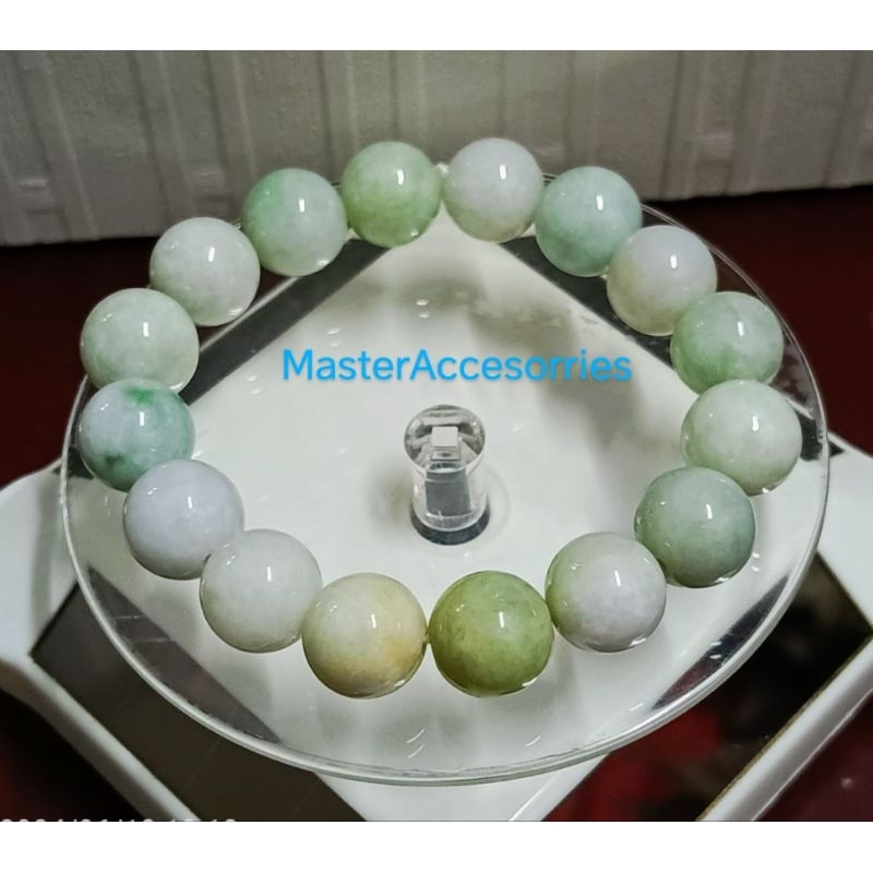 Gelang Kesehatan Giok Birma Putih Grade A Batu Giok Import