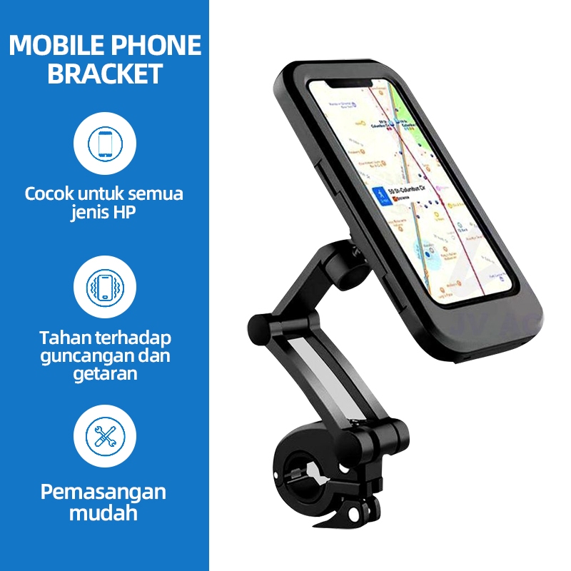 NVN-N3 ANTI AIR PHONE STAND PEGANGAN PEYANGGA HOLDER HP DI MOTOR / SEPEDA