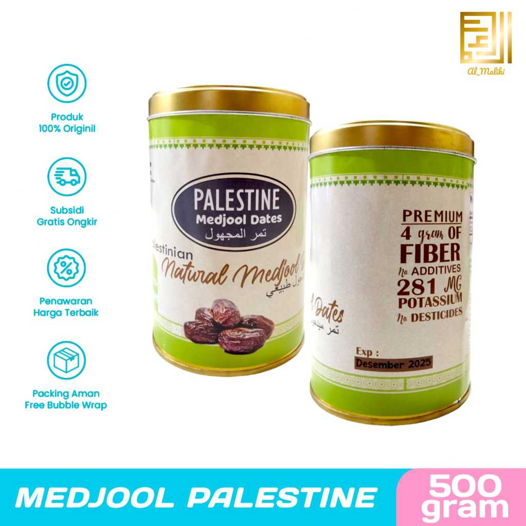 

Kurma Medjool Palestine Jumbo Premium 500gram Kemasan Kaleng