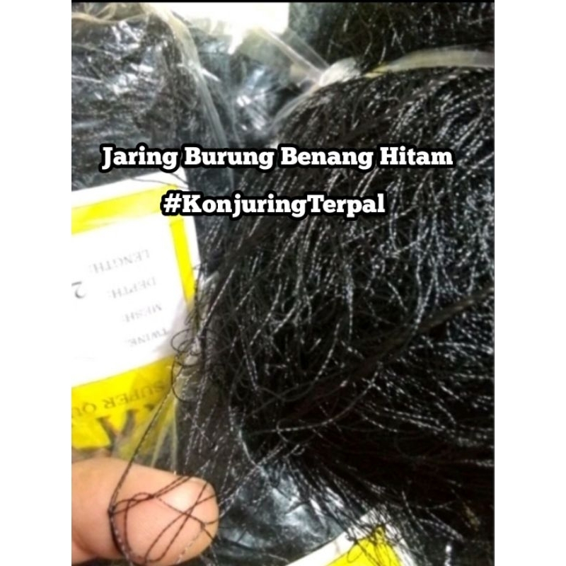 Jaring Burung Emprit Benang Nilon Hitam Murah Dengan Bervariasi Ukuran