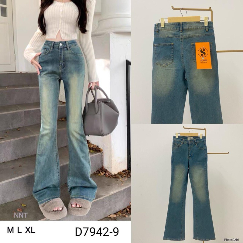 CELANA PANJANG HIGHWAIST JEANS WANITA FASHION KOREAN STYLE