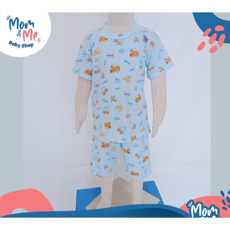 Piyama Anak Setelan Pendek motif Firetruck/Chery House