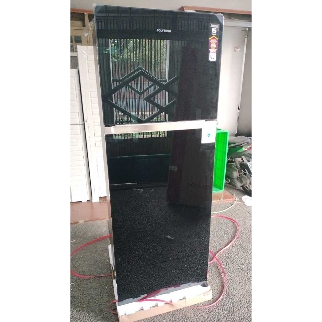 KULKAS 2 PINTU Polytron Belleza Hitam PRW 29 MN 260 Liter Jumbo